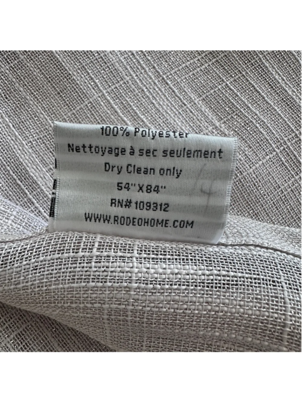 Rodeo Home Sheer Curtain Panel Beige 54x84 Textured Window Single Panel
